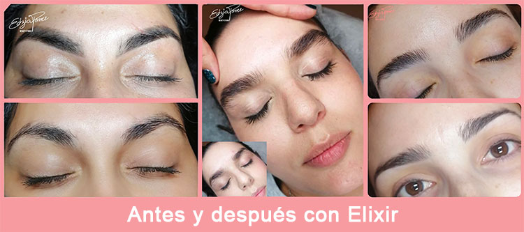 Antes y Después del Usar el Exilir para Cejas by Edzia Ponce.